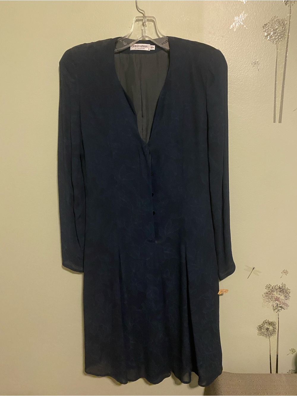 Vintage Giorgio Armani Le Collezioni Silk Floral Jacquard Dress Made in Italy